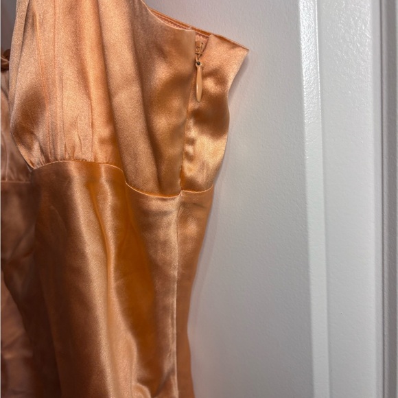 Vintage Y2K 95% Silk Orange Braided Spaghetti Strap Bebe Top - Picture 4 of 6